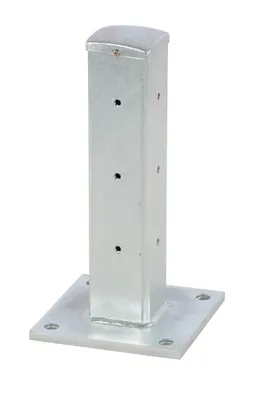 Vestil Galvanized Steel Rigid Tube Post Drop In 18 In. For 3 Ribbed Drop In Style Guard Rails Gray