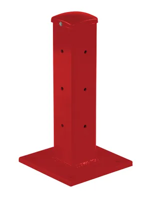 Vestil Steel Rigid Tube Post Drop In 18 In. For 3 Ribbed Drop In Style Guard Rails Red