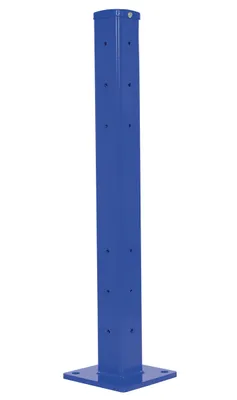 Vestil Steel Rigid Tube Post Drop In 42 In. For 3 Ribbed Drop In Style Guard Rails Blue