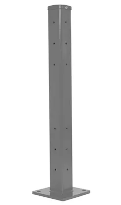 Vestil Steel Rigid Tube Post Drop In 42 In. For 3 Ribbed Drop In Style Guard Rails Gray Semi Gloss