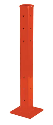 Vestil Steel Rigid Tube Post Drop In 42 In. For 3 Ribbed Drop In Style Guard Rails Orange