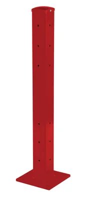 Vestil Steel Rigid Tube Post Drop In 42 In. For 3 Ribbed Drop In Style Guard Rails Red