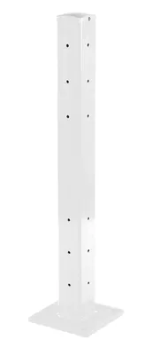Vestil Steel Rigid Tube Post Drop In 42 In. For 3 Ribbed Drop In Style Guard Rails White