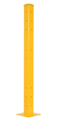 Vestil Steel Rigid Tube Post Drop In 60 In. For 3 Ribbed Drop In Style Guard Rails Yellow