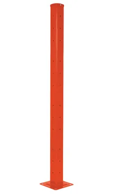 Vestil Steel Rigid Tube Post Drop In 72 In. For 3 Ribbed Drop In Style Guard Rails Orange