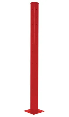 Vestil Steel Rigid Tube Post Drop In 72 In. For 3 Ribbed Drop In Style Guard Rails Red