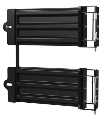 Vestil Steel 3 Ribbed Guard Rail Spring Gate 29.875 In Length Black