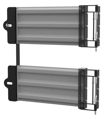 Vestil Steel 3 Ribbed Guard Rail Spring Gate 29.875 In Length Gray Semi Gloss