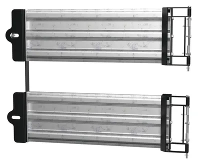 Vestil Galvanized Steel 3 Ribbed Guard Rail Spring Gate 41-1/8 In Width Silver