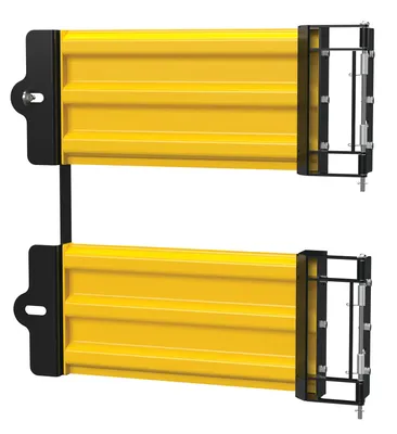 Vestil Steel 3 Ribbed Guard Rail Spring Gate 29.875 In Length Yellow