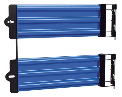Vestil Steel 3 Ribbed Guard Rail Spring Gate 41.875 In. Length Blue