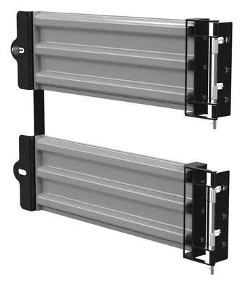 Vestil Steel 3 Ribbed Guard Rail Spring Gate 41.875 In. Length Gray Semi Gloss