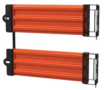 Vestil Steel 3 Ribbed Guard Rail Spring Gate 41.875 In. Length Orange