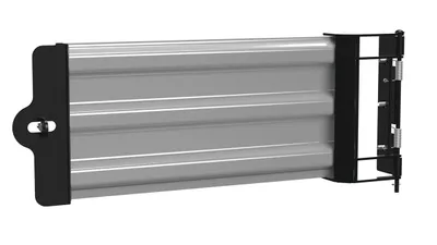 Vestil Steel Hinged Guard Rail 29.875 In Length 3 Ribbed Gate Silver