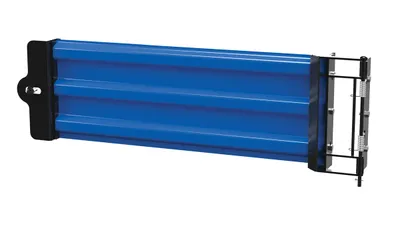 Vestil Steel Hinged Guard Rail 41.875 In. Length 3 Ribbed Gate Blue