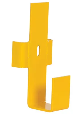 Vestil Steel Center Post Mounting Bracket For Drop In Guard Rail System Yellow