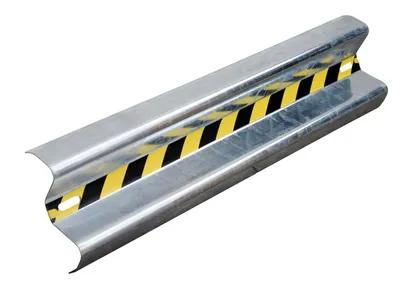 Vestil Galvanized Steel Straight Guard Rail 36 In Length Gray