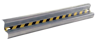 Vestil Galvanized Steel Straight Guard Rail 72 In. Length Gray