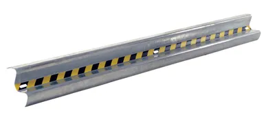 Vestil Galvanized Steel Straight Guard Rail 108 In. Length Gray