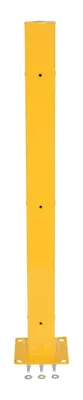 Vestil Steel Bolt On Tubular Guard Rail Post 2 Ribbed 60 In. Length Yellow