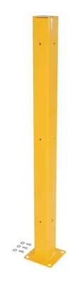 Vestil Steel Bolt On Tubular Guard Rail Post 72 In. Length Yellow