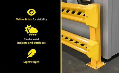 Vestil GR-H2R-CAP highway guard rail system feature highlights