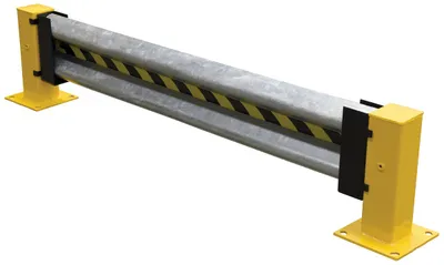 Vestil GR-H2R-DI-6-HDG highway guard rail system shown from an alternate angle