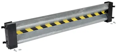 Vestil Galvanized Steel Drop In Guard Rail 2 Ribbed 72 In. Length Gray