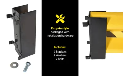 Vestil GR-H2R-DI-8-YL highway guard rail system feature highlights