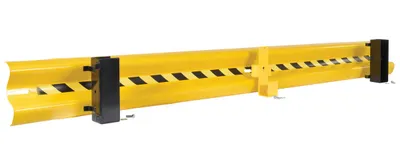 Vestil Steel Drop In Guard Rail 2 Ribbed 108 In. Length Yellow