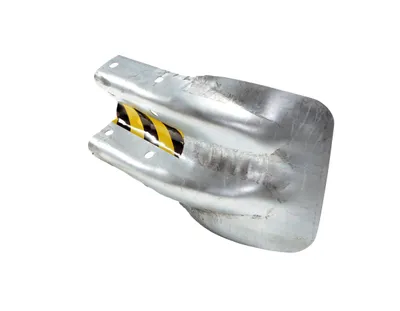 Vestil Steel Flared End Guard 28-5/8 In. x 9-5/8 In. x 16-1/4 In. For Guard Rail Systems Silver