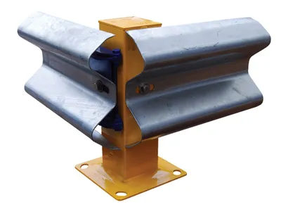 Vestil GR-H2R-TP-ADJBKT highway guard rail system shown from an alternate angle