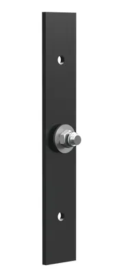 Vestil Steel Wall Mount Plate 13 In. Height For Guard Rail Systems Black