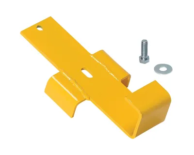 Vestil Steel Center Support Bracket For 113.875 In. To 124 In. Drop In Guard Rail Yellow