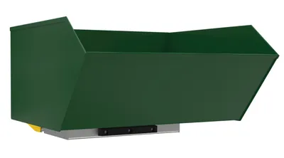 Vestil Steel Heavy Duty Bump & Dump Hopper 1 Cubic Yard 6,000 Lb. Capacity Hunter Green