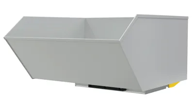 Vestil Steel Heavy Duty Bump & Dump Hopper 1 Cubic Yard 6,000 Lb. Capacity Machine Gray