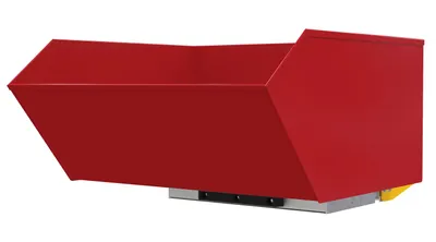 Vestil Steel Heavy Duty Bump & Dump Hopper 1 Cubic Yard 6,000 Lb. Capacity Blue Soda Red