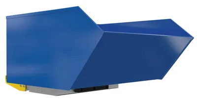 Vestil Steel Light Duty Bump & Dump Hopper 1 Cubic Yard 2,000 Lb. Capacity Blue