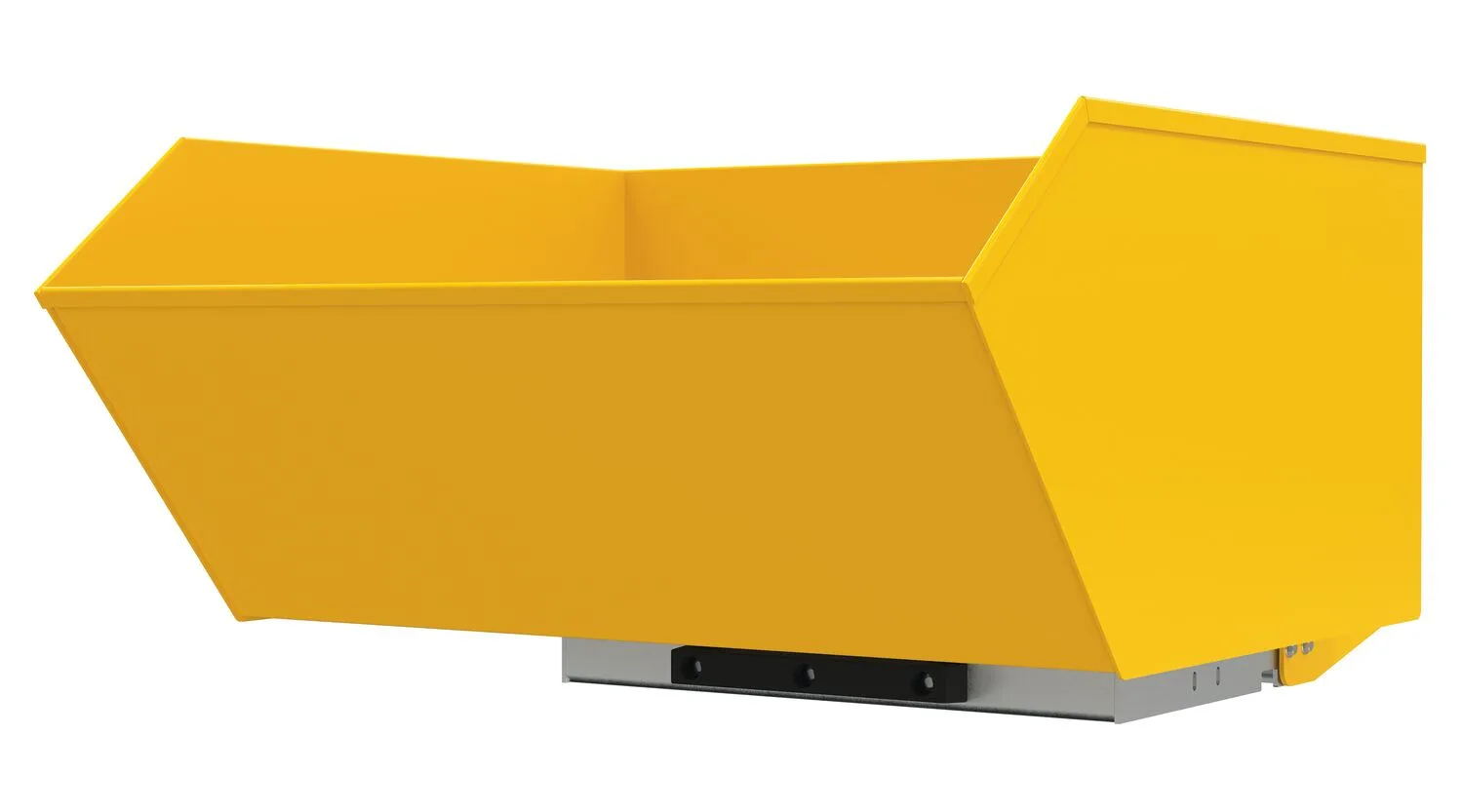 Vestil H-100-MD-BD-YEL h style bump & dump hopper