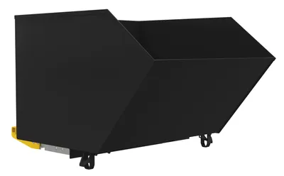 Vestil Steel Light Duty Bump & Dump Hopper 1-1/2 Cubic Yard 2,000 Lb. Capacity Semi Gloss Black