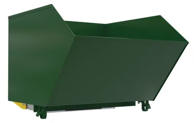 Vestil Steel Light Duty Bump & Dump Hopper 1-1/2 Cubic Yard 2,000 Lb. Capacity Hunter Green