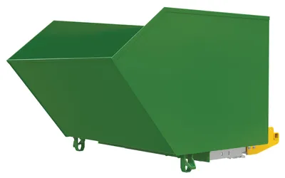Vestil Steel Light Duty Bump & Dump Hopper 1-1/2 Cubic Yard 2,000 Lb. Capacity Tractor Green