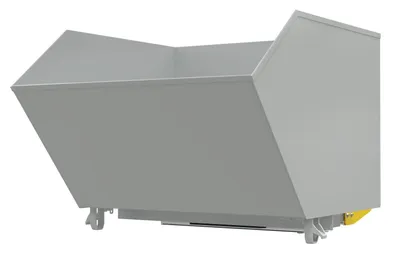 Vestil Steel Medium Duty Bump & Dump Hopper 1-1/2 Cubic Yard 4,000 Lb. Capacity Machine Gray