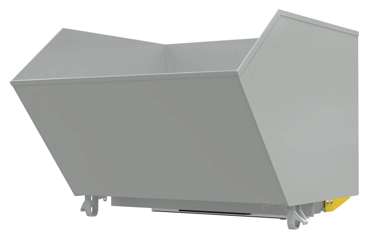 Vestil H-150-MD-BD-GY-MG h style bump & dump hopper