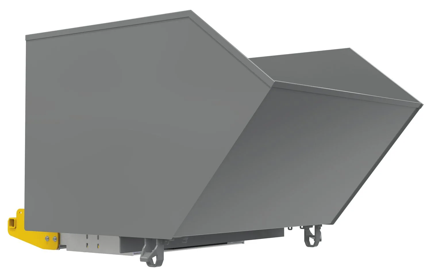 Vestil H-150-MD-BD-GY-SG h style bump & dump hopper