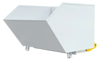 Vestil Steel Medium Duty Bump & Dump Hopper 1-1/2 Cubic Yard 4,000 Lb. Capacity Blue Silver White