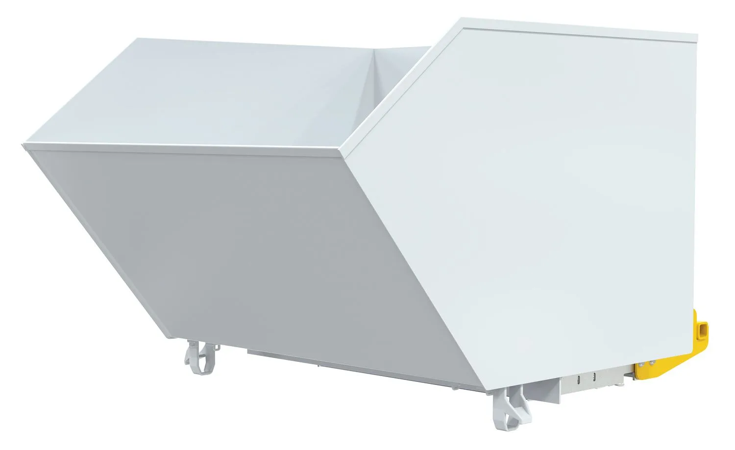 Vestil H-150-MD-BD-WHT h style bump & dump hopper