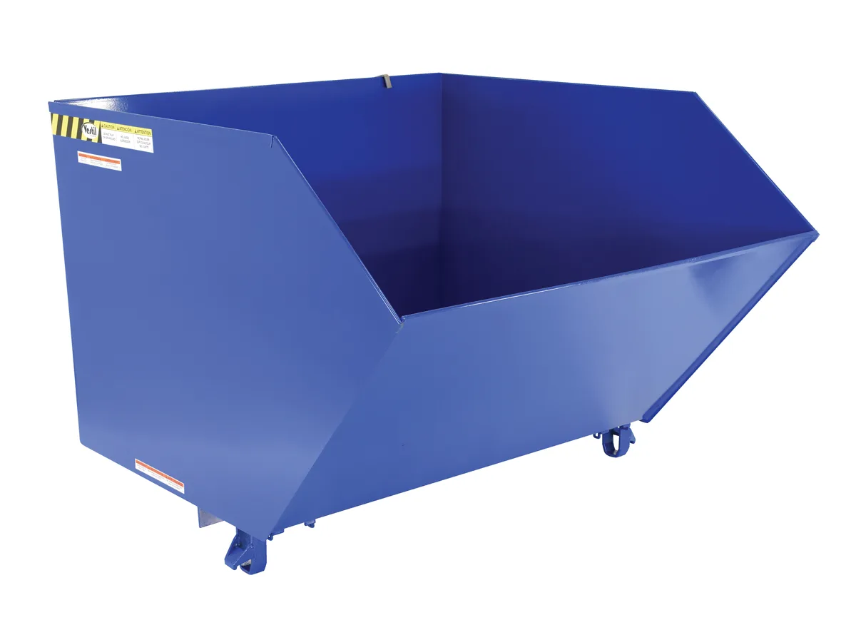 Vestil H-150-MD h style - low profile 90 degrees self-dumping steel hopper