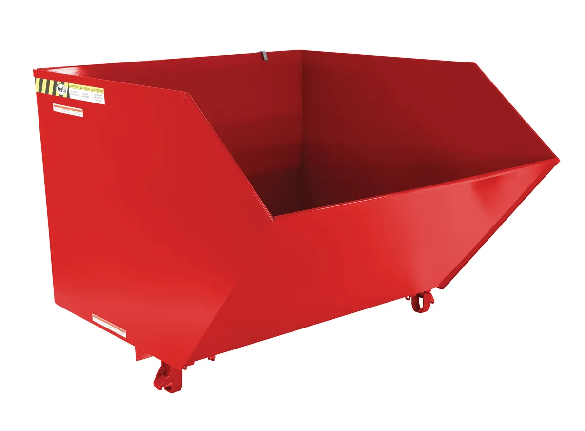 Vestil H-150-MD-SR h style - low profile 90 degrees self-dumping steel hopper