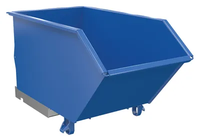 Vestil Steel High Strength Low Profile Hopper 1/2 Cubic Yard 6000 Lb. Capacity Blue